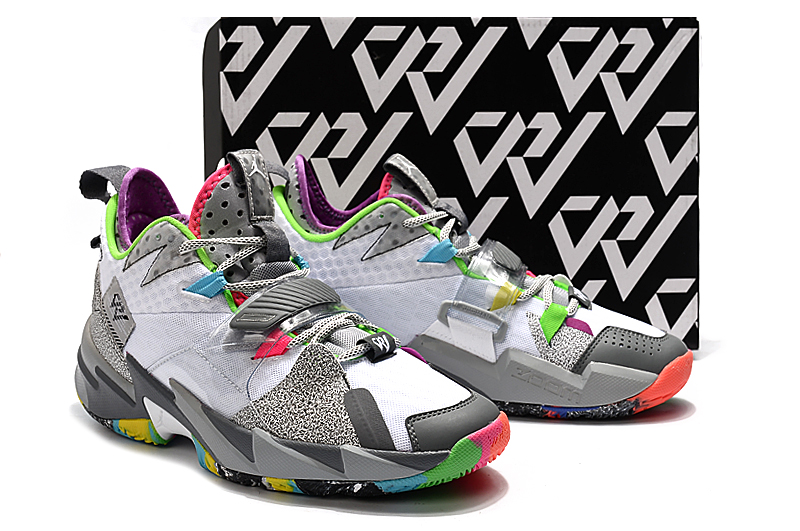 Jordan Why Not Zer0.3 White Grey Colorful Shoes - Click Image to Close